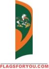 Miami Hurricanes "Ibis" Tall Team Flag 8.5' x 2.5'