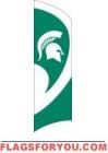 Michigan State Spartans Tall Team Flag 8.5' x 2.5'