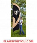 Pittsburgh Penguins Tall Team Flag 8.5' x 2.5'