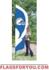 Chargers Tall Team Flag 8.5' x 2.5'