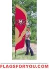 Forty-niners Tall Team Flag 8.5' x 2.5'