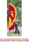 USC Trojans "SC" Tall Team Flag 8.5' x 2.5'