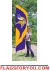 Vikings Tall Team Flag 8.5' x 2.5'