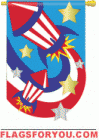 applique U.S.Firecrackers Garden Flag - 5 left