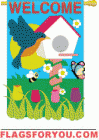 Welcome Bird Garden Flag