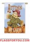 Autumn at Last Scarecrow House Flag