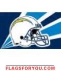 SAN DIEGO CHARGERS HELMET DESIGN 3X5 FLAG