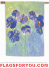 Blue Flowers Garden Flag