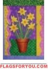 Daffodils Growing Garden Flag - 8 left