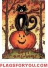 Hilltop Halloween Cat Garden Flag Hilltop Halloween Cat Garden Flag