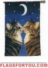 Kissing Cats House Flag
