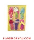 Floral Flip Flops House Flag