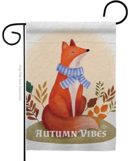 Autumn fox garden flag
