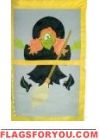4 left - applique Flattened Freida House Flag