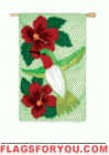 Hummingbird & Hibiscus Garden Flag