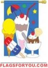 Ice Cream Garden Flag