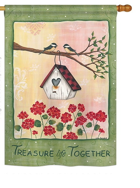 Treasure Life Together House Flag