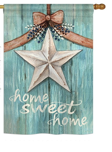 White Barn Star Garden Flag