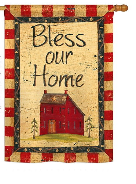 Bless Our Home House Flag