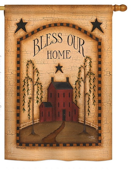 Bless Our Home House Flag