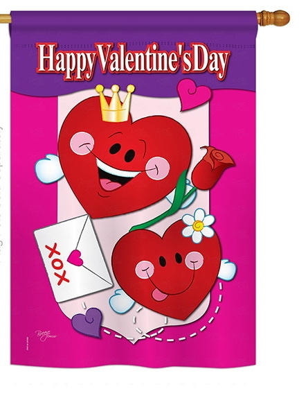 Happy Valentine\'s Day House Flag