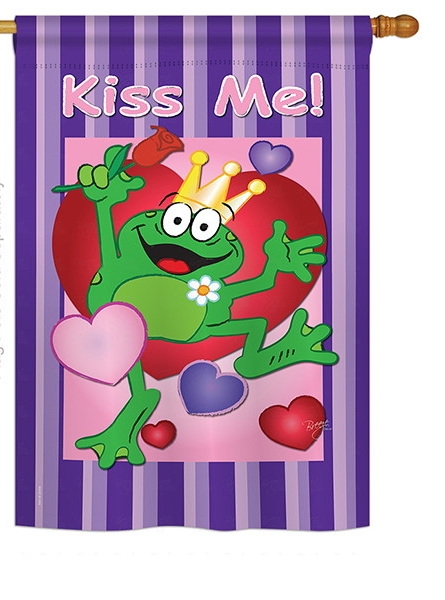 Kiss Me Frog House Flag