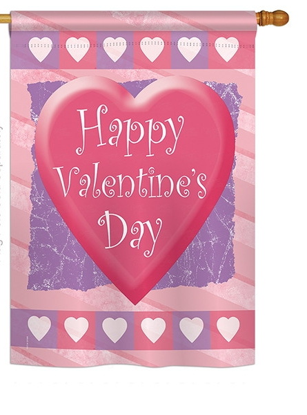 Valentine Heart House Flag