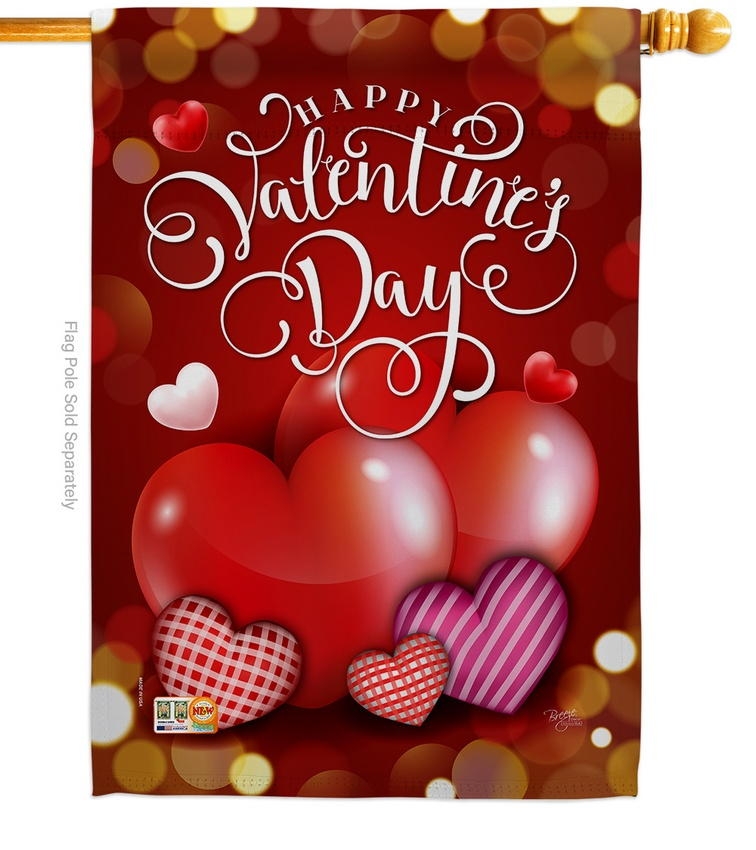 thumbnail image 2 of Briarwood Lane Love Filled Pickup Valentine's Day House Flag - 28x40 Inches 2 of 3