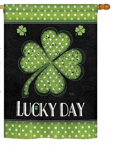 Lucky Day Clover House Flag