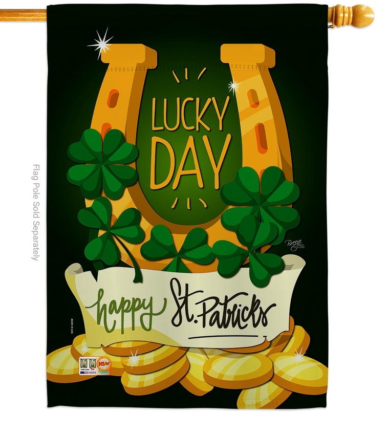 Lucky Day Decorative House Flag