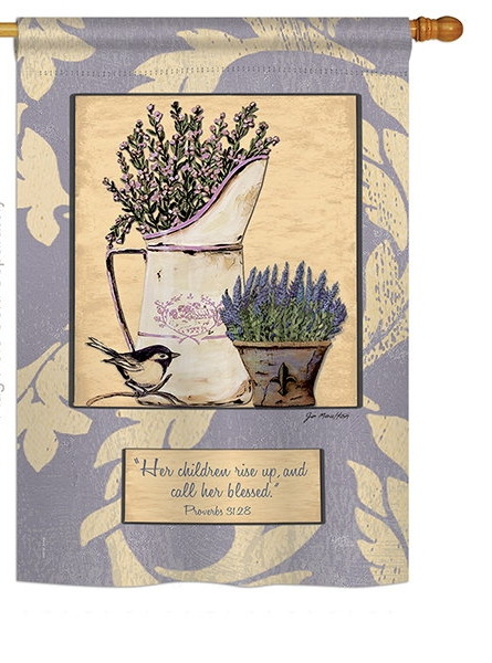 Proverbs 31:28 Garden Flag