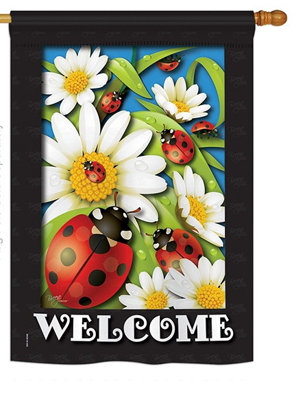 Ladybug Heaven House Flag