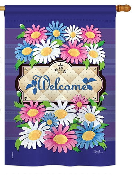 Daisies Welcome House Flag