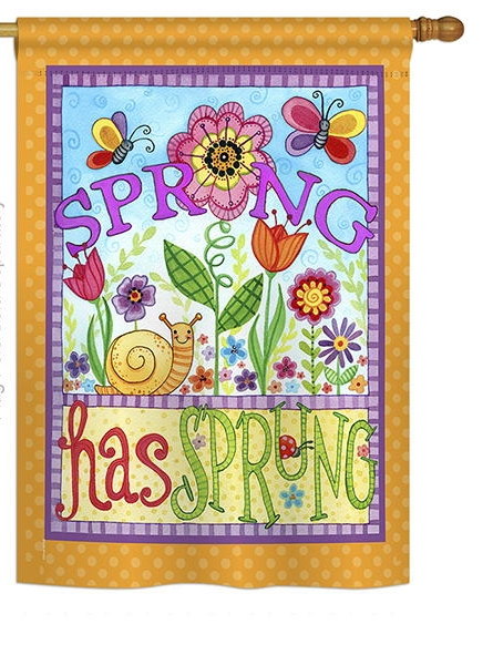 Bugs Spring Garden Flag