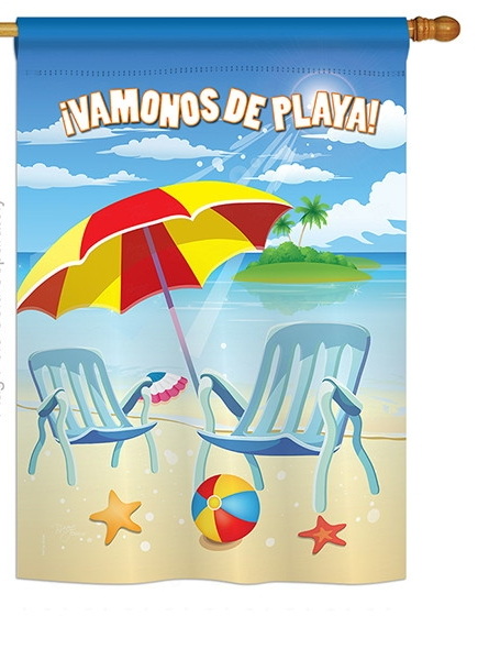 Vamonos de Playa House Flag