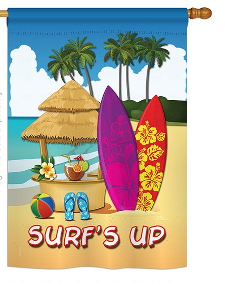 Surf's Up Hut House Flag