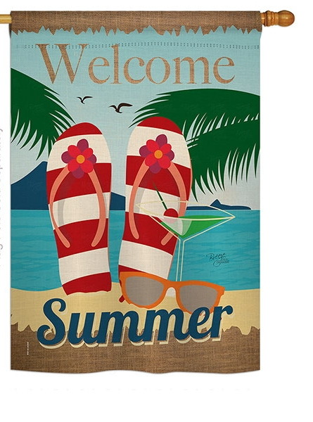 Welcome Summer House Flag