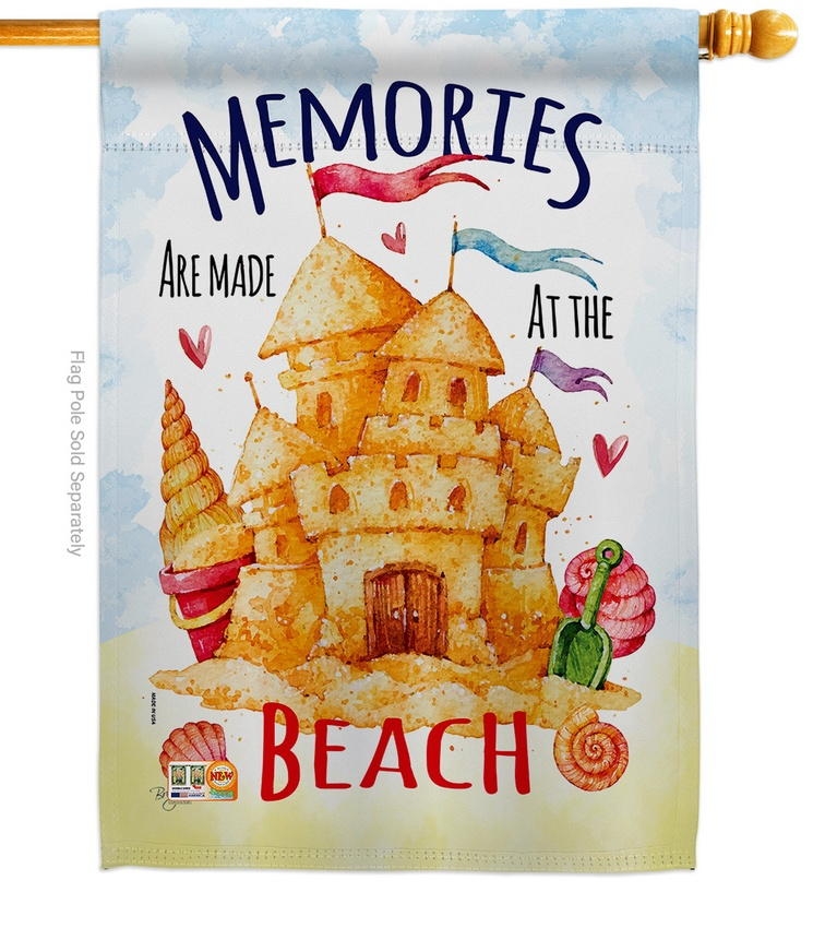 Beach Memories House Flag