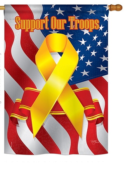 Support Our Troops House Flag