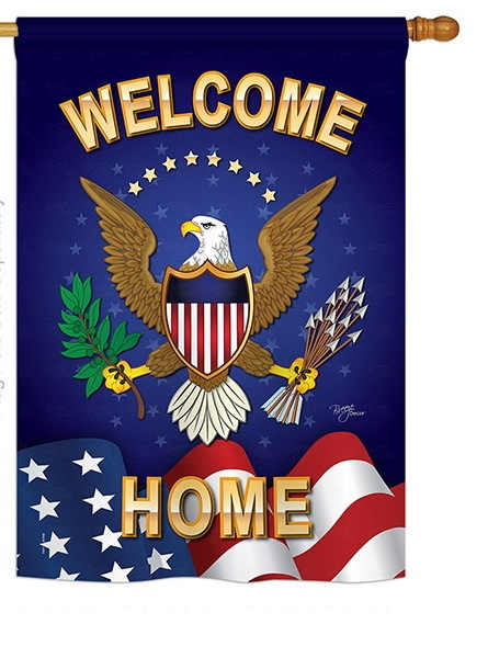 Welcome Home House Flag & more garden flags at FlagsForYou.com