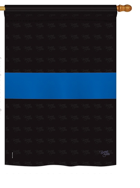 Blue Stripe - thin blue line House Flag