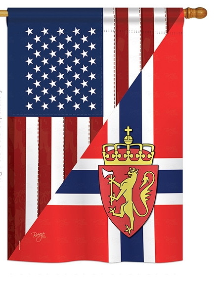 US Norway Friendship House Flag