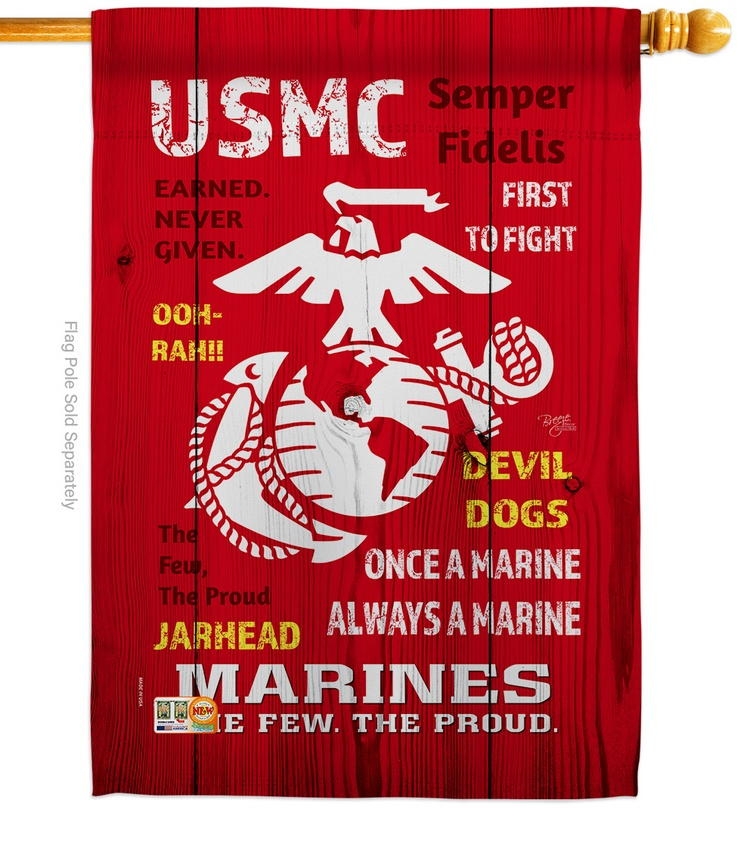 USMC Decorative House Flag