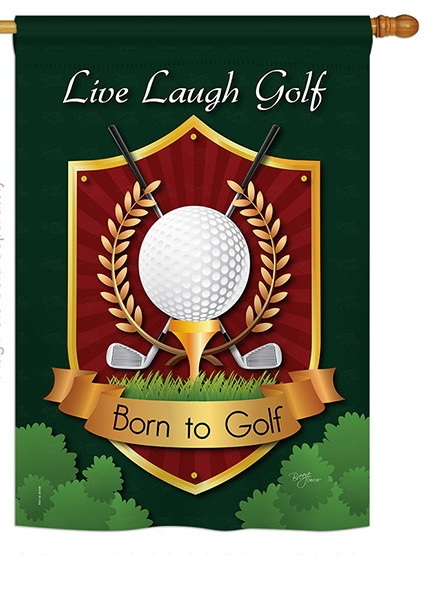 Live, Laugh, Golf House Flag