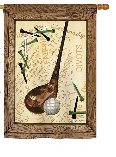 Strike A Golf Ball House Flag