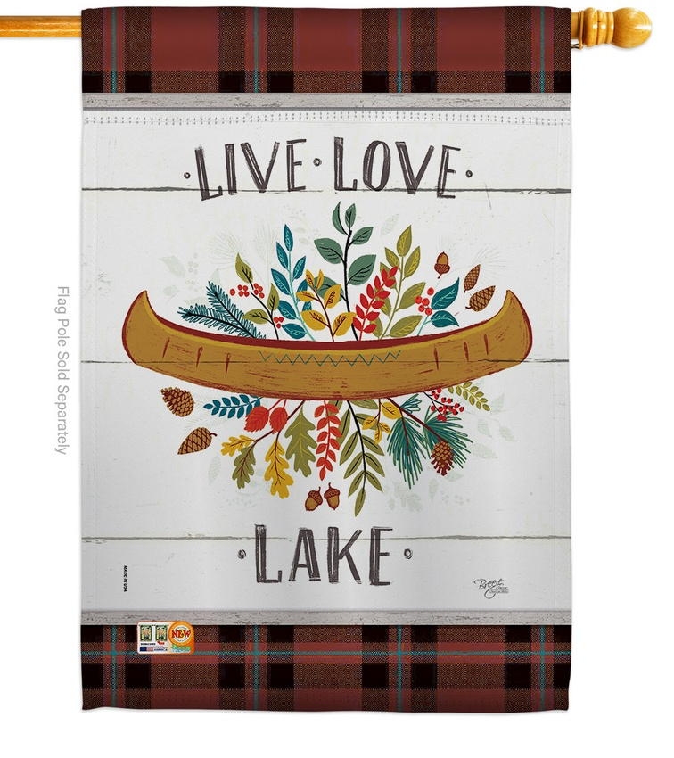 Live Love Lake House Flag
