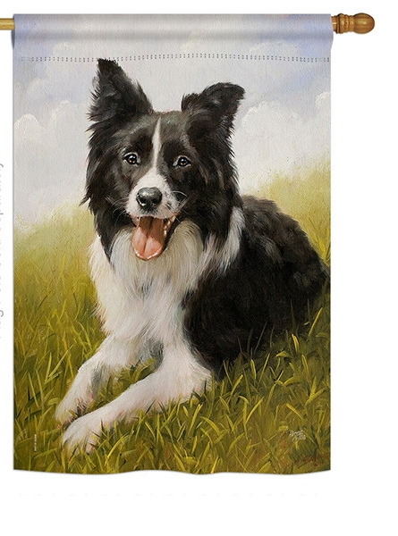 Border Collie House Flag