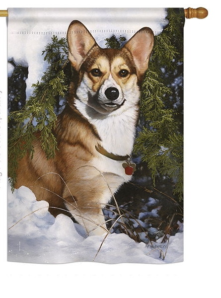 Corgi House Flag