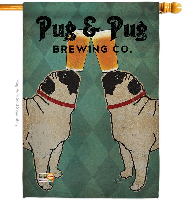 Pug And Brewing House Flag