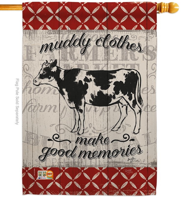 Farm Cow House Flag